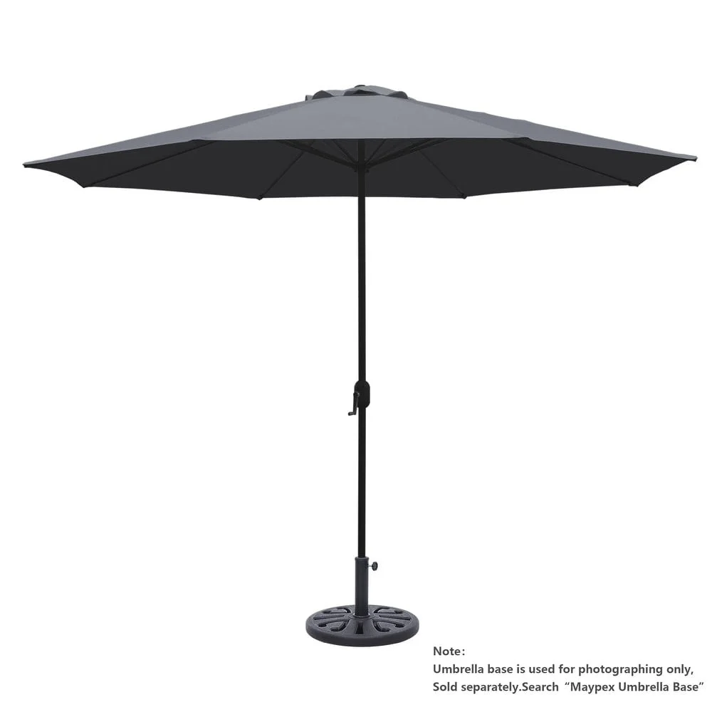 

11ft Outdoor Patio Umbrella with Crank Solid Steel Frame Octagon Canopy Garden Beach Deck Restaurant Use