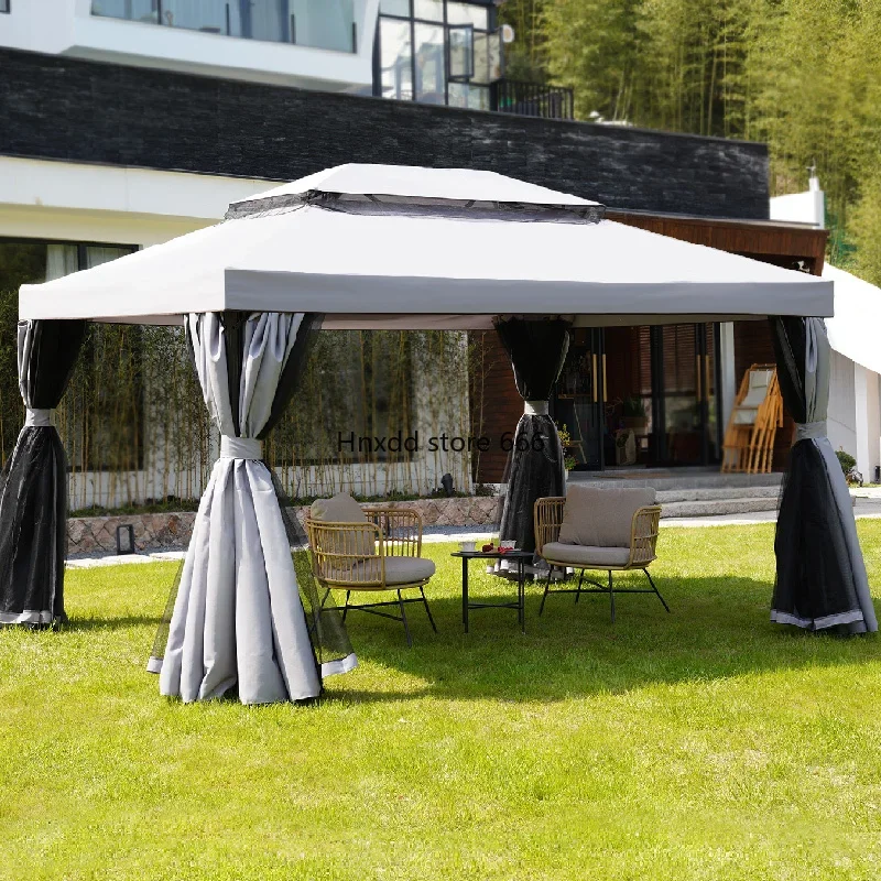 Aluminum pavilion Outdoor courtyard Roman tent Garden awning Terrace Four corner pergola