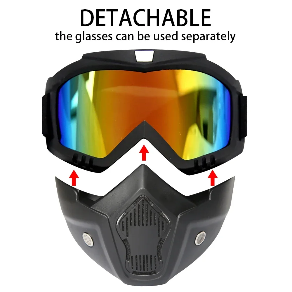 Ski Goggles Cycling Motocross Sunglasses Snowboard Eyewear Tactical Helmet Motorcycle Glasses Face Masks UV Protection Windproof