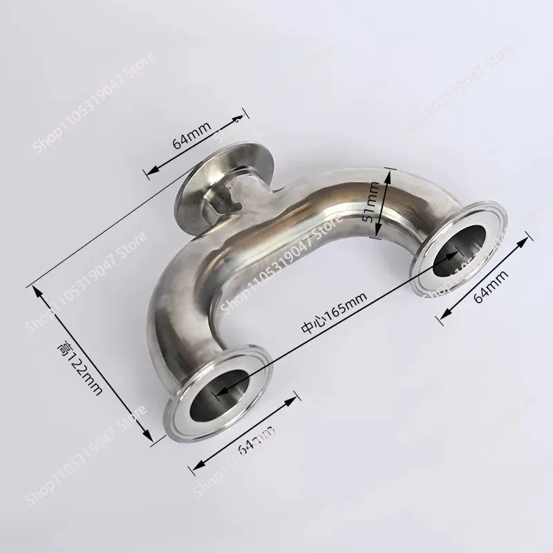 304 U type three-way stainless steel quick-release welding chuck joint