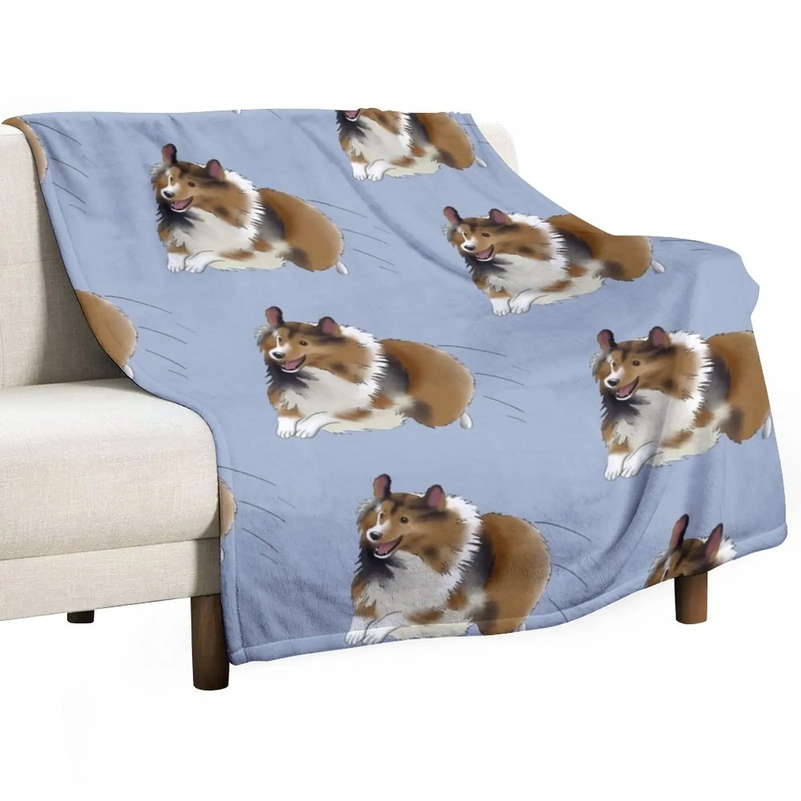 

Cute Sheltie Jumpling, Shetland Sheepdog Throw Blanket valentine gift ideas Blanket Luxury Sleeping Bag Blanket