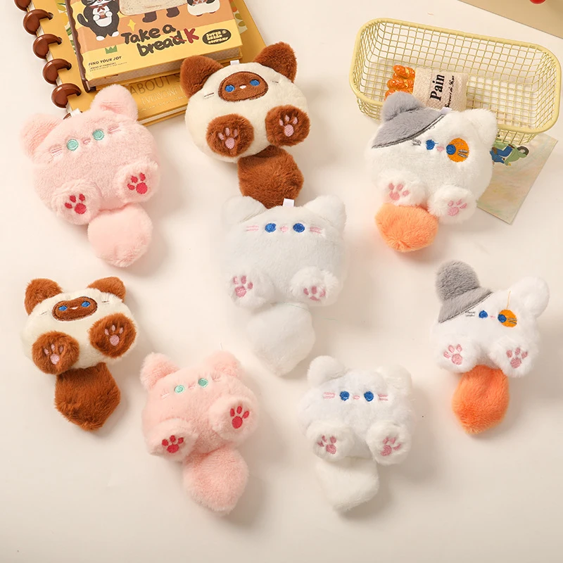 

Kawaii Soft Stuffed Animal Little Cat Keychain Plush Bag Car Pendant Keychain DIY Trinket Kids Stuffed Animal Toys