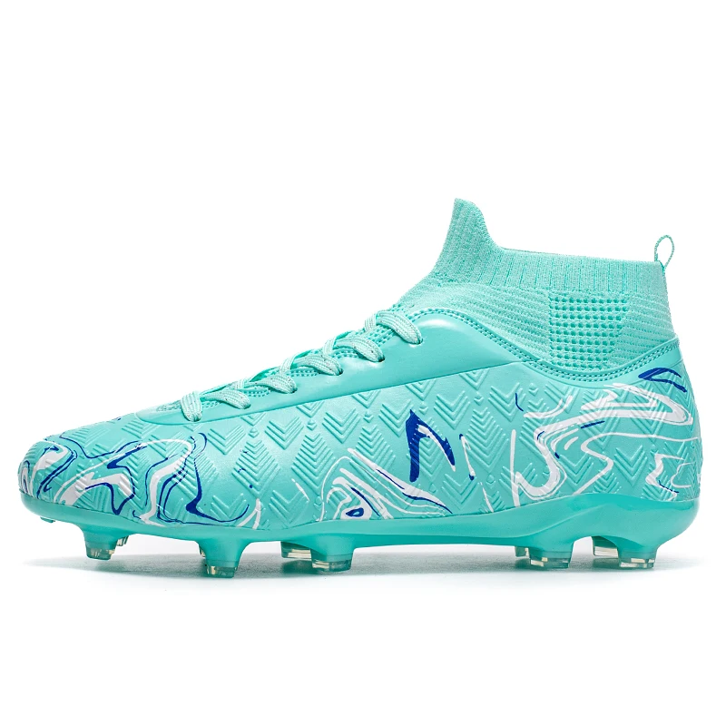 Stylish High Top Football Boots, Tough Long Broken Studs Design, Wear-resistant Non-slip For Outdoor Athletic Training