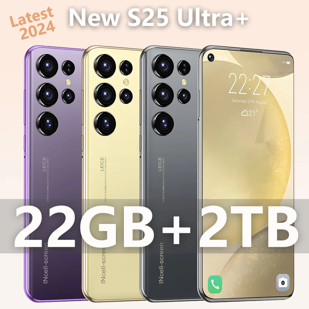 2024 NEW S25 Ultra Smartphone 7.3 HD Screen 16G+1T 6800mAh Android13 Celulare 5G Dual Sim Face Unlocked Original Mobile Phone