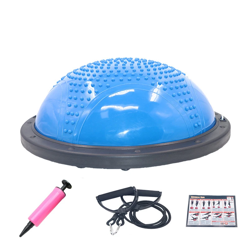 46cm Inflatable Hemisphere Fitness Sport Stress Ball Pilates Yoga Workout Balance Exercise Equipment For Gym Training Balls