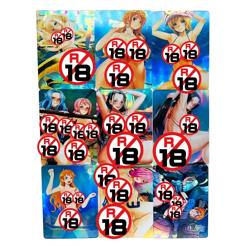 

9Pcs/set Sexy Anime Girl Card One Piece Nami Vinsmoke Reiju Nefertari D Vivi Nico Robin Boa Hancock Koala Game Collection Cards