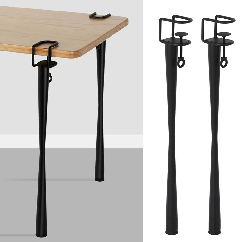 No punching table leg bracket coffee table tripod support frame desk computer removable F clip adjustable