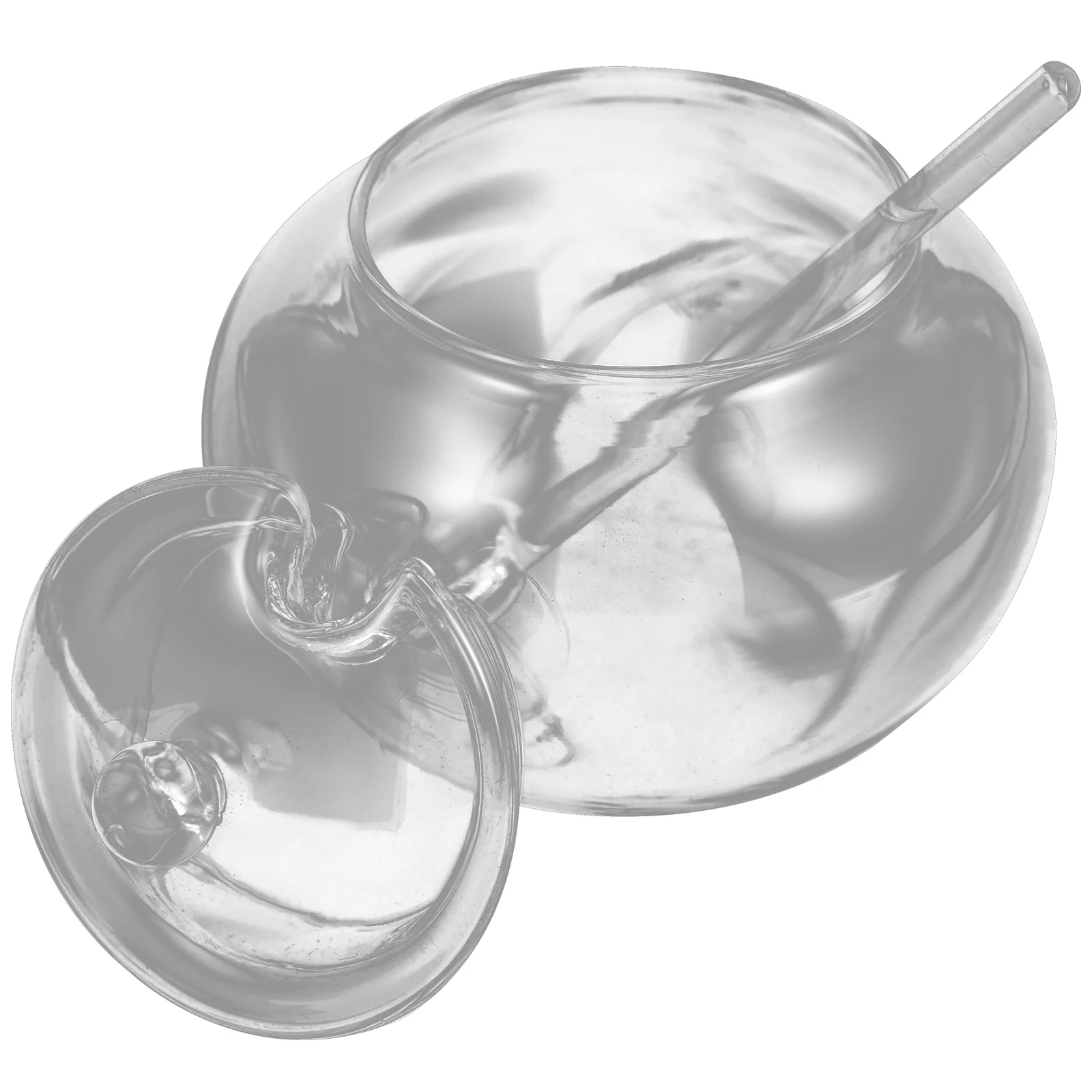 

1Set Glass Sugar Jar Salt Bowl Premium Condiment Container Kitchen Seasoning Holder Clear Airtight Storage Multi Purpose