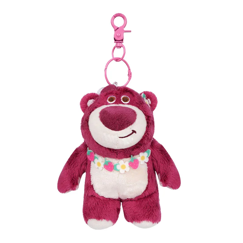 Miniso 本物のディズニー公認イチゴクマキーホルダーぬいぐるみペンダント女の子のランドセルやバッグの装飾品ギフトペンダント