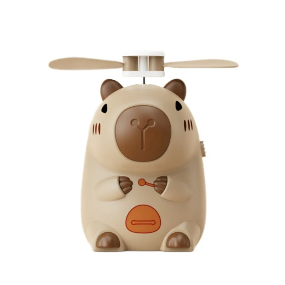 

Cute Plastic Capybara Anime Figure Lightweight Low Noise Cartoon Handheld Fan Portable Mini Student Electric Fan Office