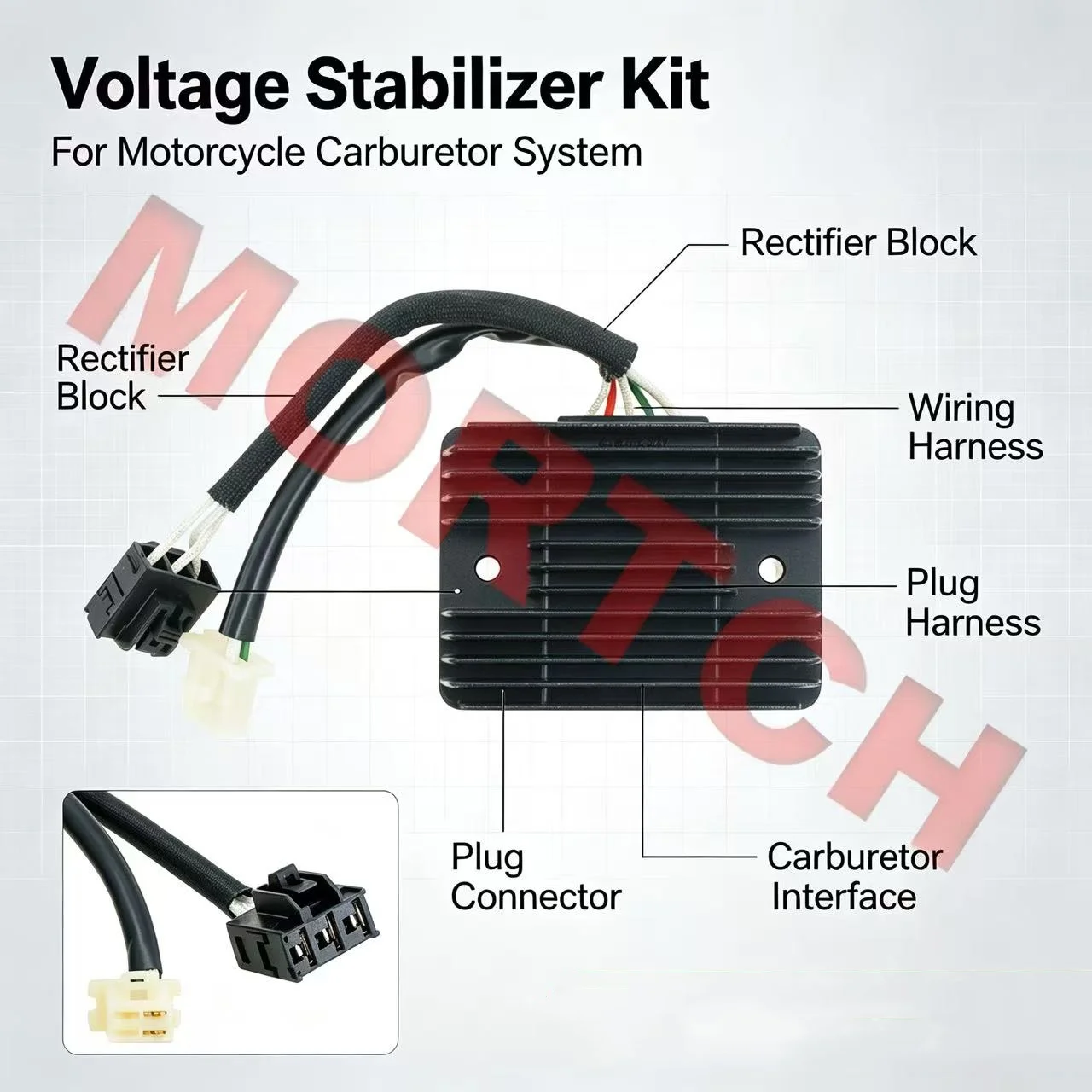 Rectifier Voltage Regulator 0180-151000 For CF Moto 500cc ATV CF500 CF500-2 CF500-ABCDE ENGINE 172MM-F 1P52MI-B UTV CF500 CF188