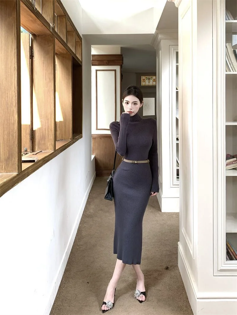 

Knee Length Pullover Neck Sweaters Jumpers Women Trendy Slightly Tailored Summer Life Hottie Royal Style Print Knot Soft