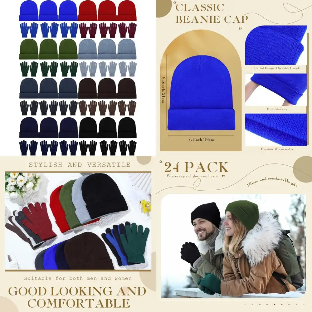 ensemble-bonnets-et-gants-d'hiver-chapeaux-et-gants-chauds-en-vrac-pour-femmes-et-hommes-unisexes-cadeaux-confortables-pour-sans-maison-options-de-couleurs-melangees