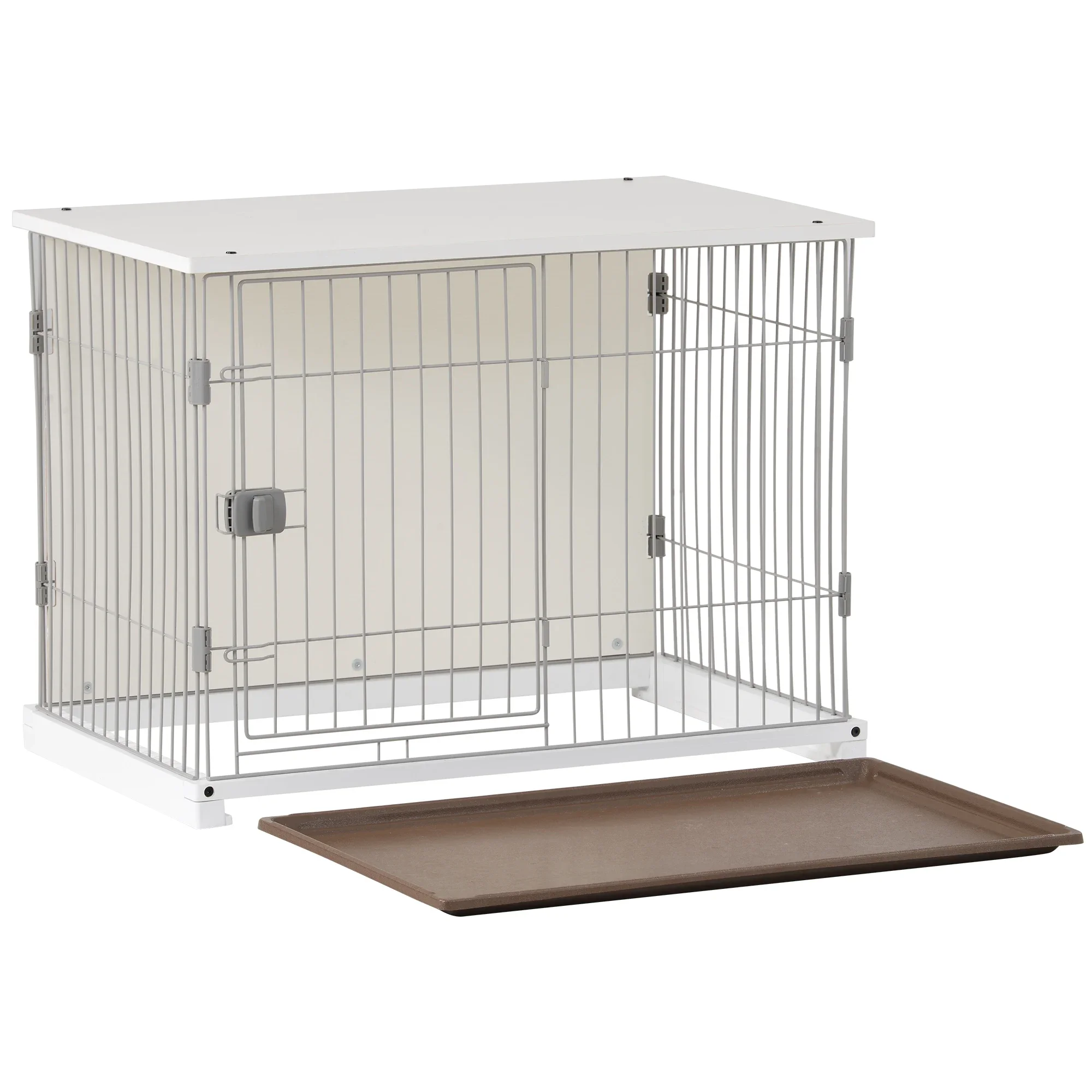 USA STOCK Indoor Outdoor Pet Cages Large Metal Mesh Wire Dog Crate With Removable Bottom