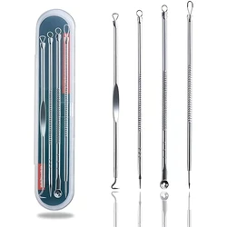 4Pcs Blackhead Remover Acne Needle Facial Cleansing Acne Extractor Remove Blackhead Pores Cleaning Tools