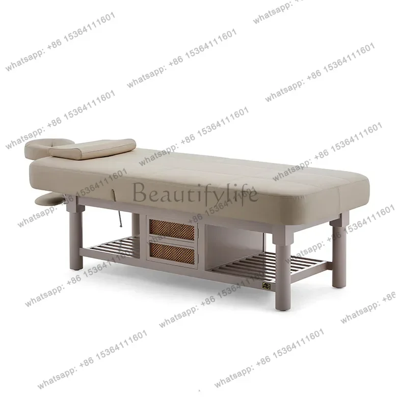 zJ Beauty Salon Furniture SPA Bed Adjustable Massage Table Multifunction Facial Bed With Armrest Hairdressing Furniture