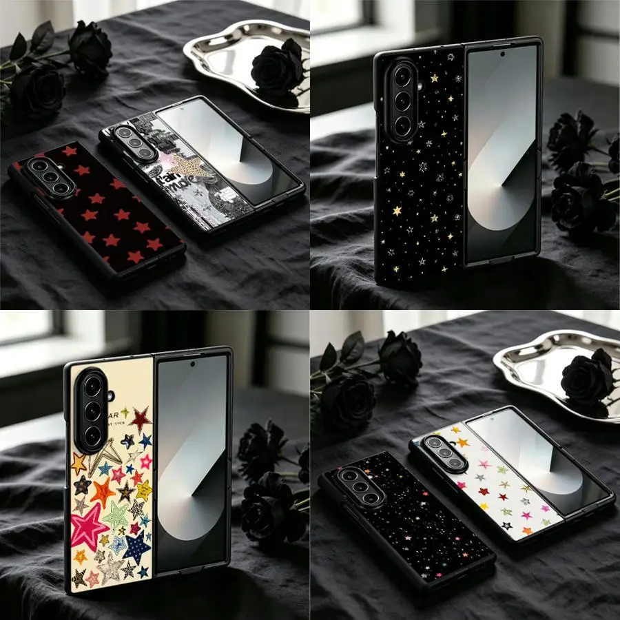 Collage Disco Star Cute Case for Samsung Galaxy Z Fold 8 Ultra Z Fold 7 6 3 Z Fold8Ultra ZFold6 ZFold5 ZFold4 ZFold7 Phone Shell