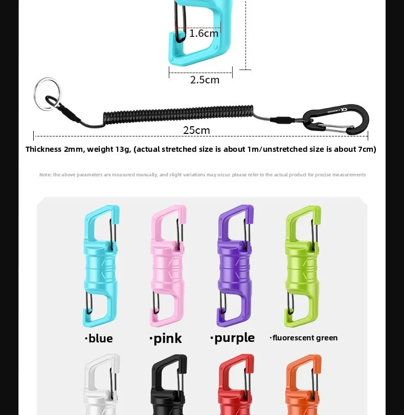 QAJTAO 1-4 Stück Magnetische Einziehbare Schnalle, Einziehbares Seil, Anti-Verlust-Hängeschnalle, Outdoor-Angelrucksack-Schlüsselanhänger – Detail 4