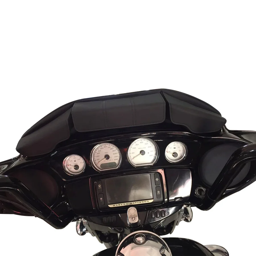 Windscreen Bag Motorcycle Fairing Pouch Windscreen Bag Fit For Harley Electra Glide Street Glide Ultra Limited Tri Glide 2014-Up