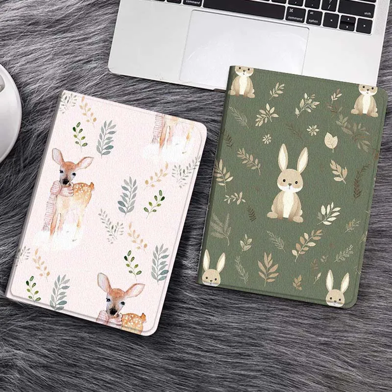 

Cartoon Deer Leaf Pattern Gift Tablet Case For Samsung Galaxy Tab S7 S8 S9 S10 FE Lite