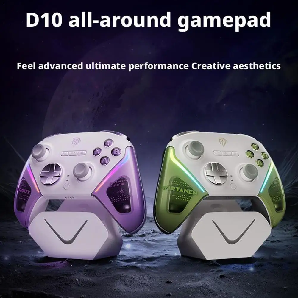 EasySMX D10 Wireless Gamepad Bluetooth Mechanische Controller Für PC/Switch/i0S/Android TMR Sticks Joystick RGB Hall wirkung