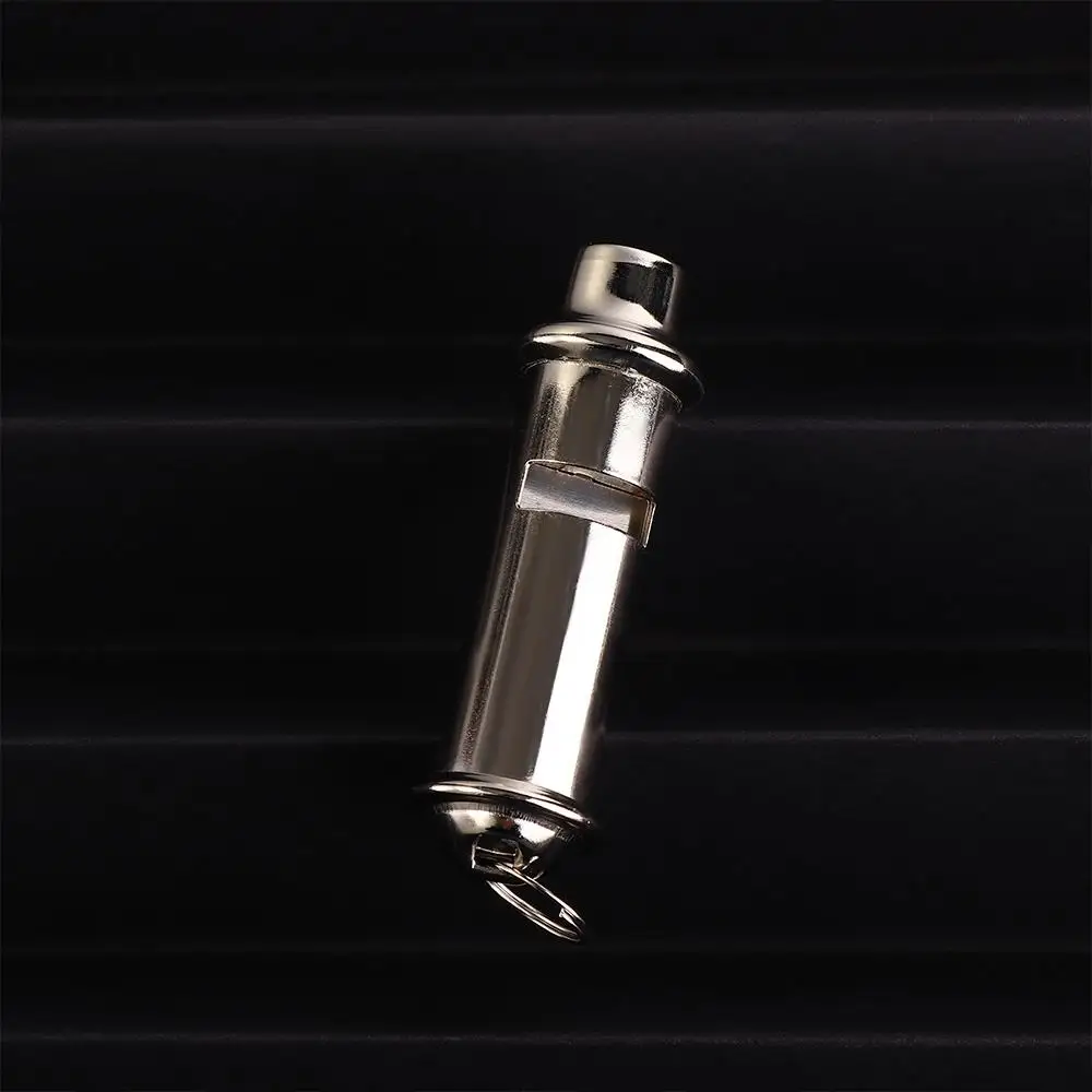 

Свисток для выживания с темляком, металлический аварийный сигнальный свисток, портативный, для безопасности