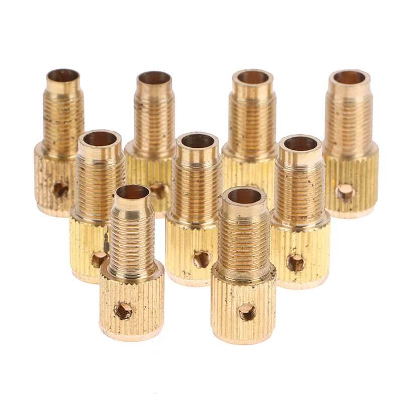 1set Drill Chuck Shaft Mini Brass Chuck Connecting Rod M7/M8*0.75-2/2.35/4/5MM Electric Motor Shaft Drill Chuck Adapter