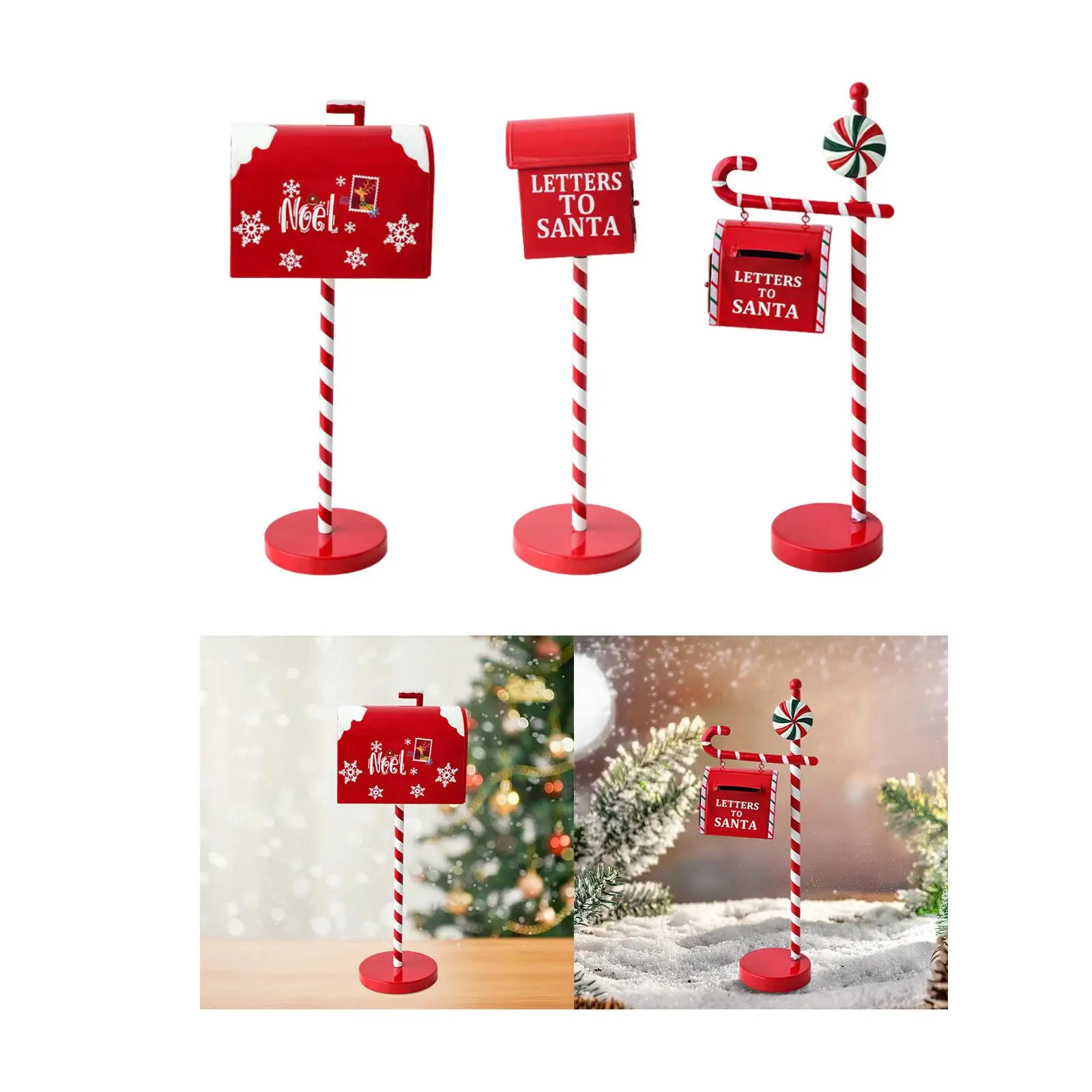 Christmas Mailbox Statue Crafts Christmas Decorations for Tabletop Yard Xmas