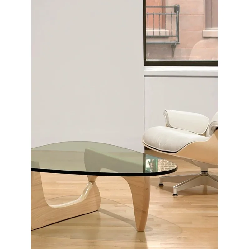 

Classic master design light luxury solid wood retro glass edge