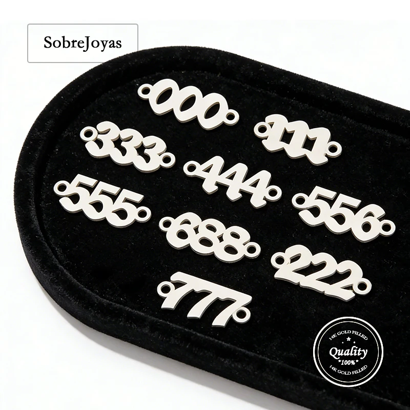 

Серебряные подвески-коннекторы с номерами ангелов (000-999), 1 шт. или набор из 10 шт. для перманентных украшений, ожерелий, браслетов, оптом