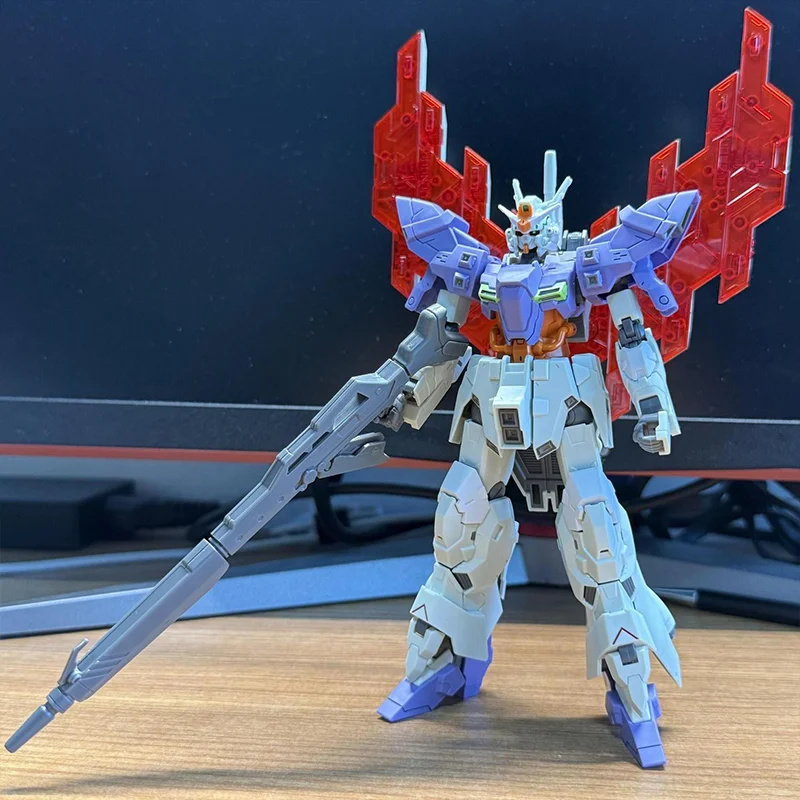 En Stock JUJIANG modelo Luna HG 1/144 AMS-123X-X Rifle largo equipado Kits de modelos de ensamblaje figuras de acción Robot Mecha regalos para niños