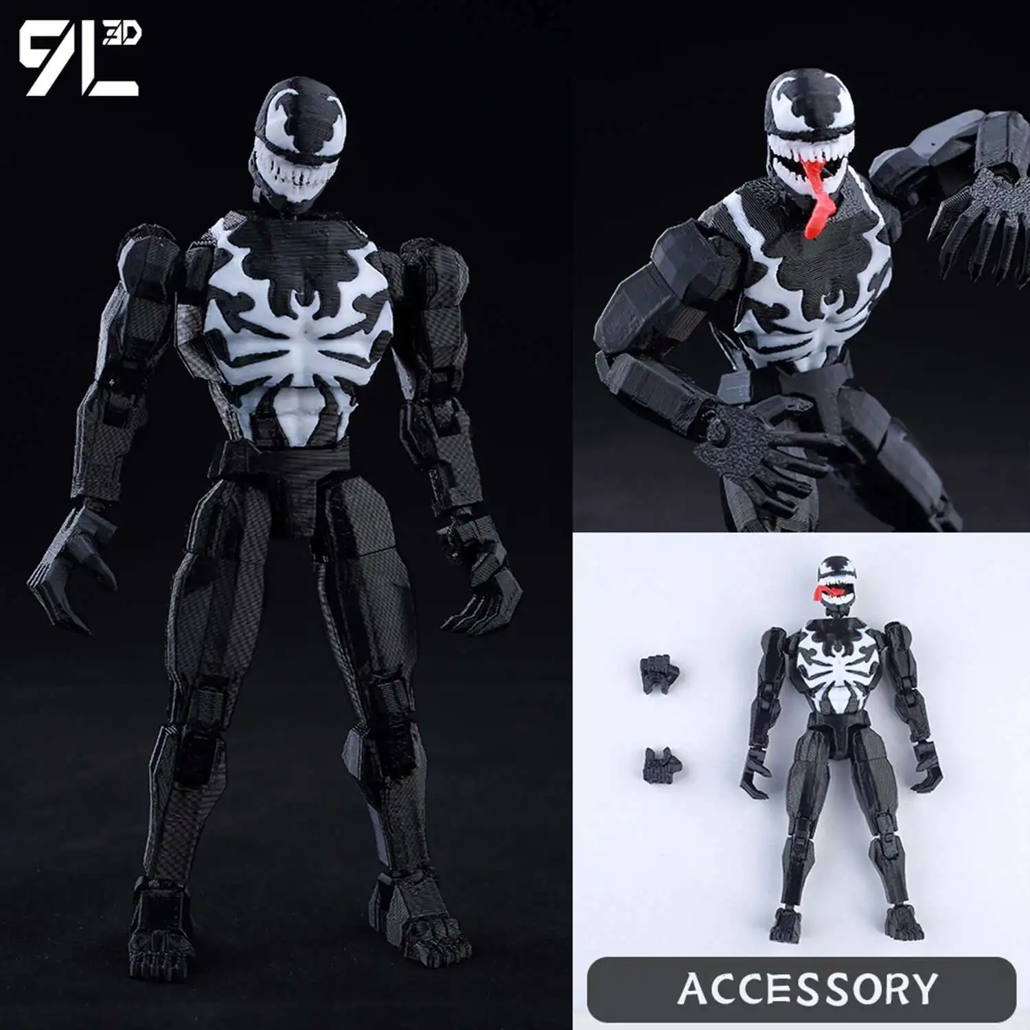 Venom Spider-Man Lucky13 Dummy13 Action Figures - 3D Printed T13