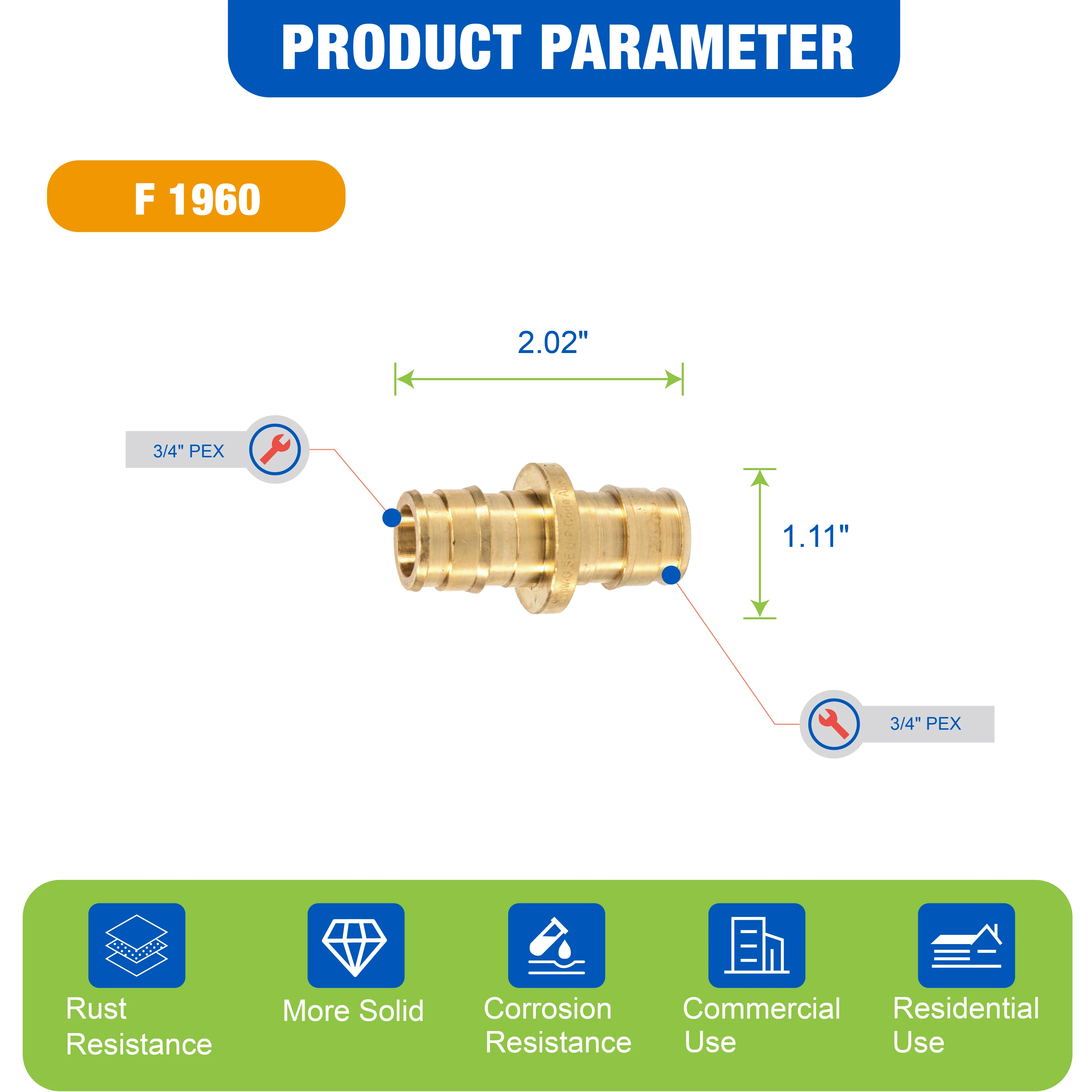 KING SMART  F1960/Wisbo/PEX A Expansion PEX 3/4