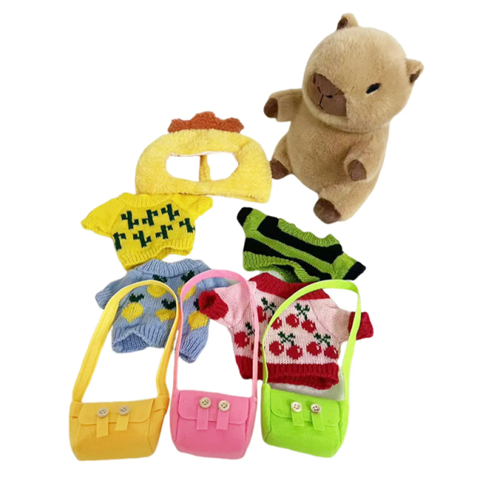 

9pcs/set Snackles Plush Dress Up Stuffed Animal For Cozy Home Decor Dress Up