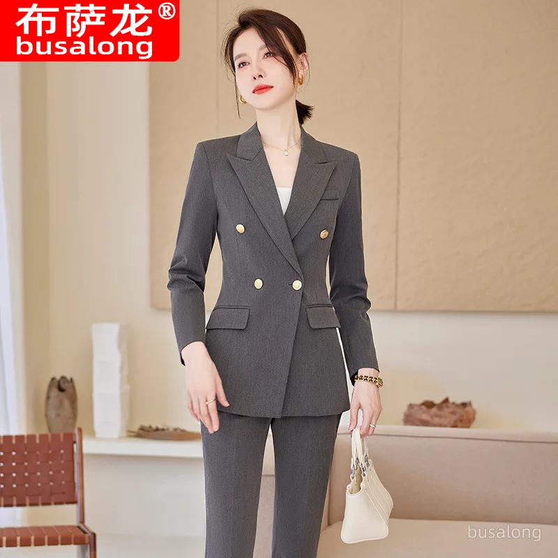 High-End New Autumn and Winter Career Apparel Women's Suit Work Clothes Interview Goddess Temperament Civil Servant Elegant Busi