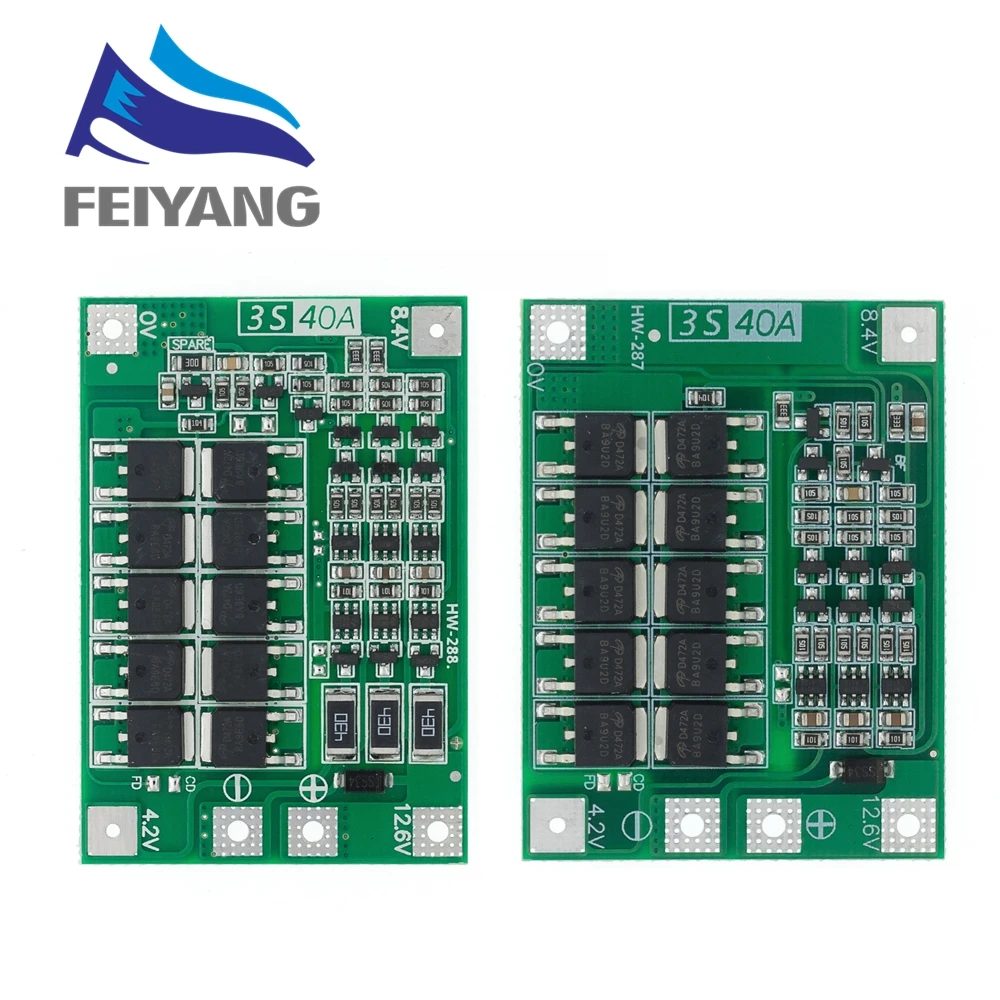 3S 40A Li-ion Lithium Battery Charger Lipo Cell Module PCB BMS Protection Board For Drill Motor 12.6V with Balance