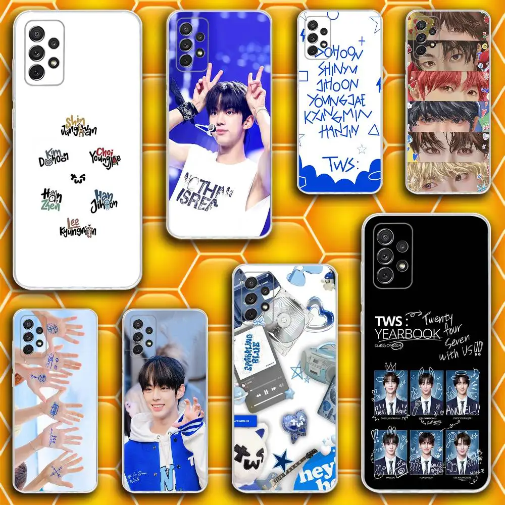 

Phone Case Silicone For Samsung S30,23,21,22,20 FE lite,S10,9,PIus Note20ultra DOHOON Kpop T-TWS Soft Transparent