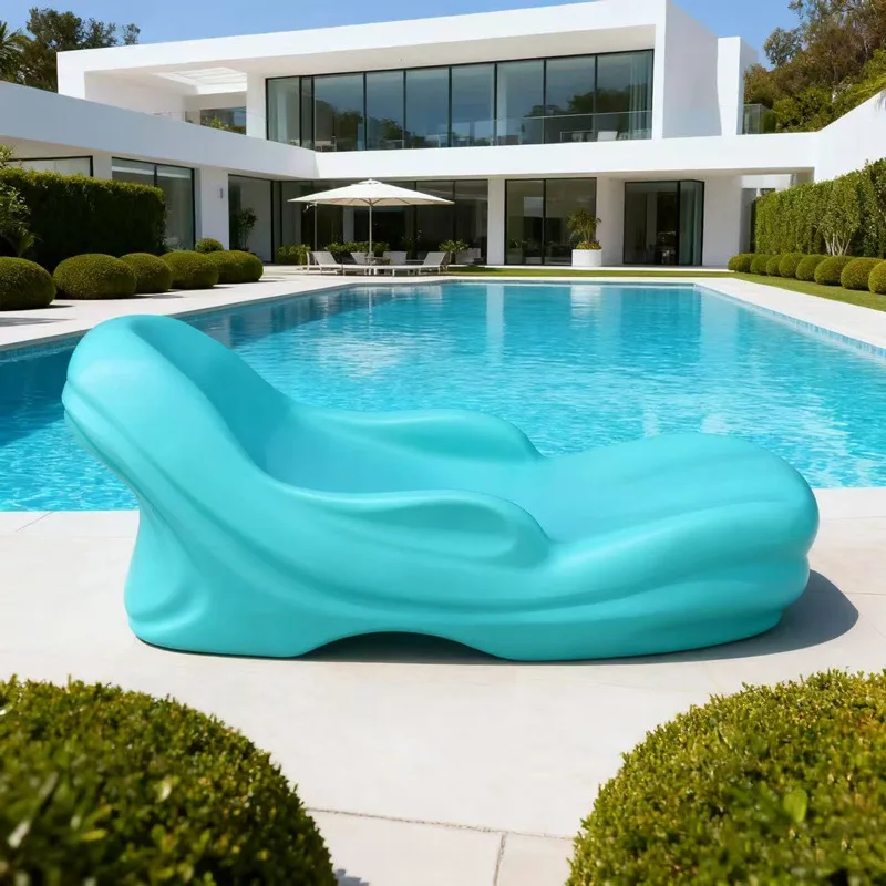 

Outdoor open-air sunbathing seaside beach chairs, outdoor bed-lounging hotel homestay swimming pool leisure