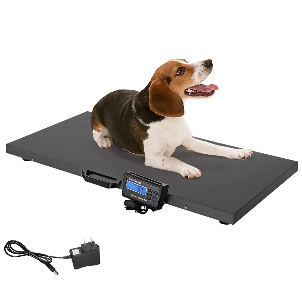 1100Lbs x 0.2Lbs Postal Digital Shipping Livestock Scale, Electronic Stainless Steel Platform Heavy Duty Vet Animal  Dog Scale