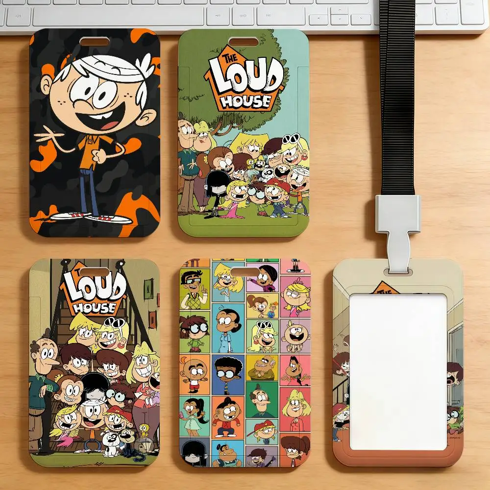 Tarjetero con diseño de dibujos animados de L-Loud H-House, tarjetero bonito para estudiantes, tarjetas de comida para el campus, tarjetero para transporte público y metro