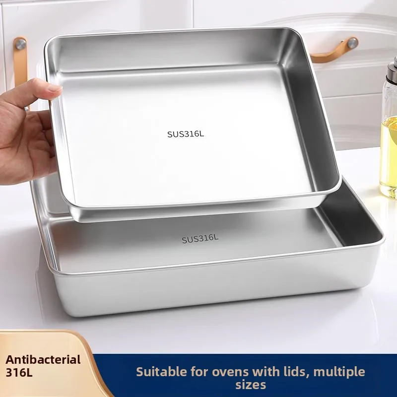tirsu-36-stainl-steel-tray-baking-tray-food-ade-rectangular-di-covered-box-blue-brand-general-purpose-rectan