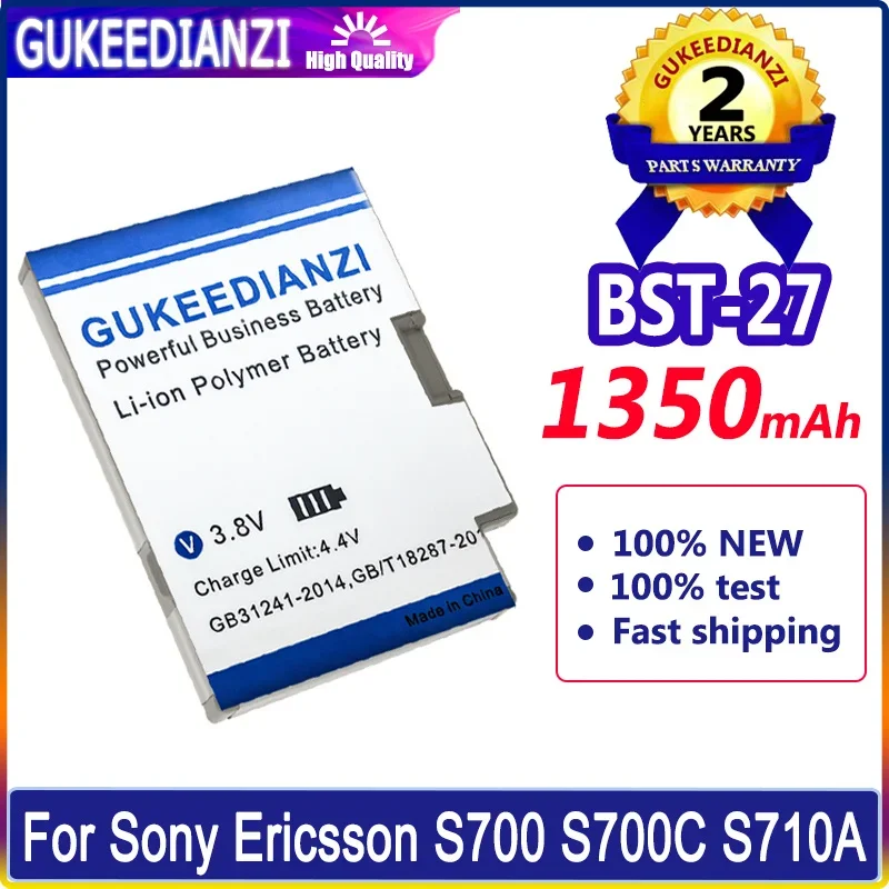 GUKEEDIANZI Replacement Battery BST-27 1350mah For Sony Ericsson S700 S700C S710A Z600 Z608 S700i Z608c Batteries