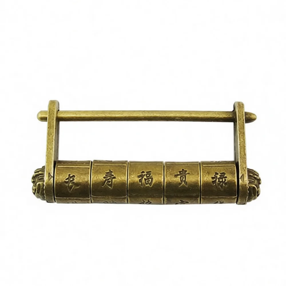 Chinese Ancient Style Cipher Padlock Zinc Alloy Portable Combination Lock For Diary Book Jewelry Case Security