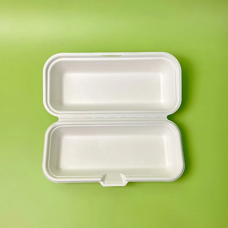 50pcs Hot Dog Box Disposable Food Container Environmentally Friendly Degradable Sandwich Toast Burger Packing Boxes