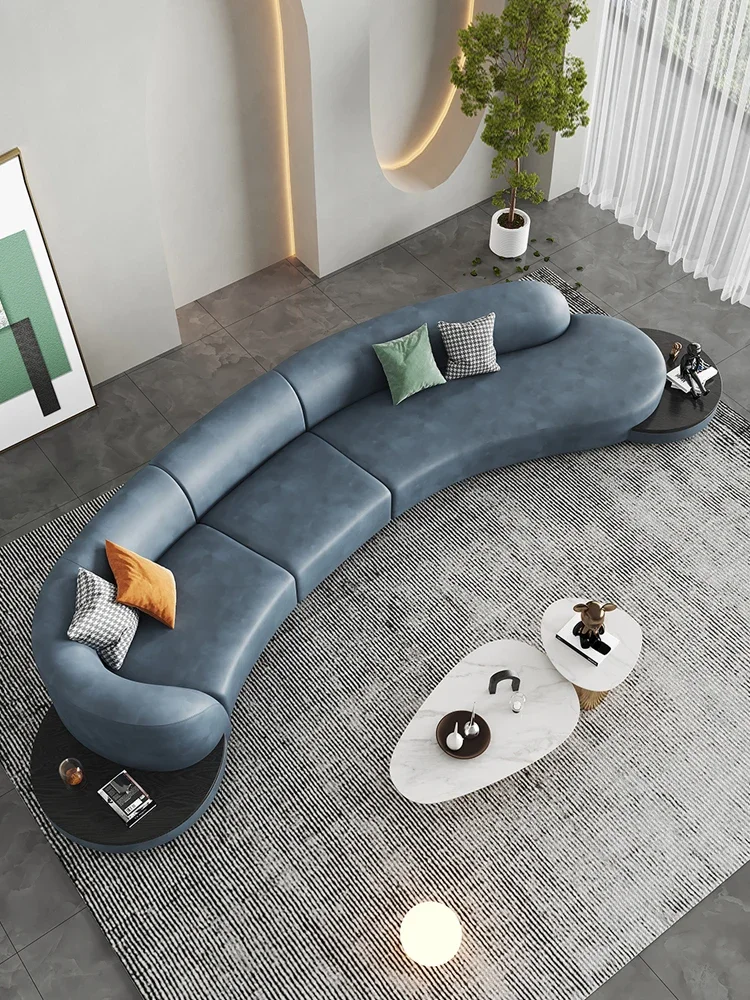Minimalist Sofa Living Room Modern Minimalist Semi-circular Combination Technology Cloth Special-shaped Luxury Designer Furnitur