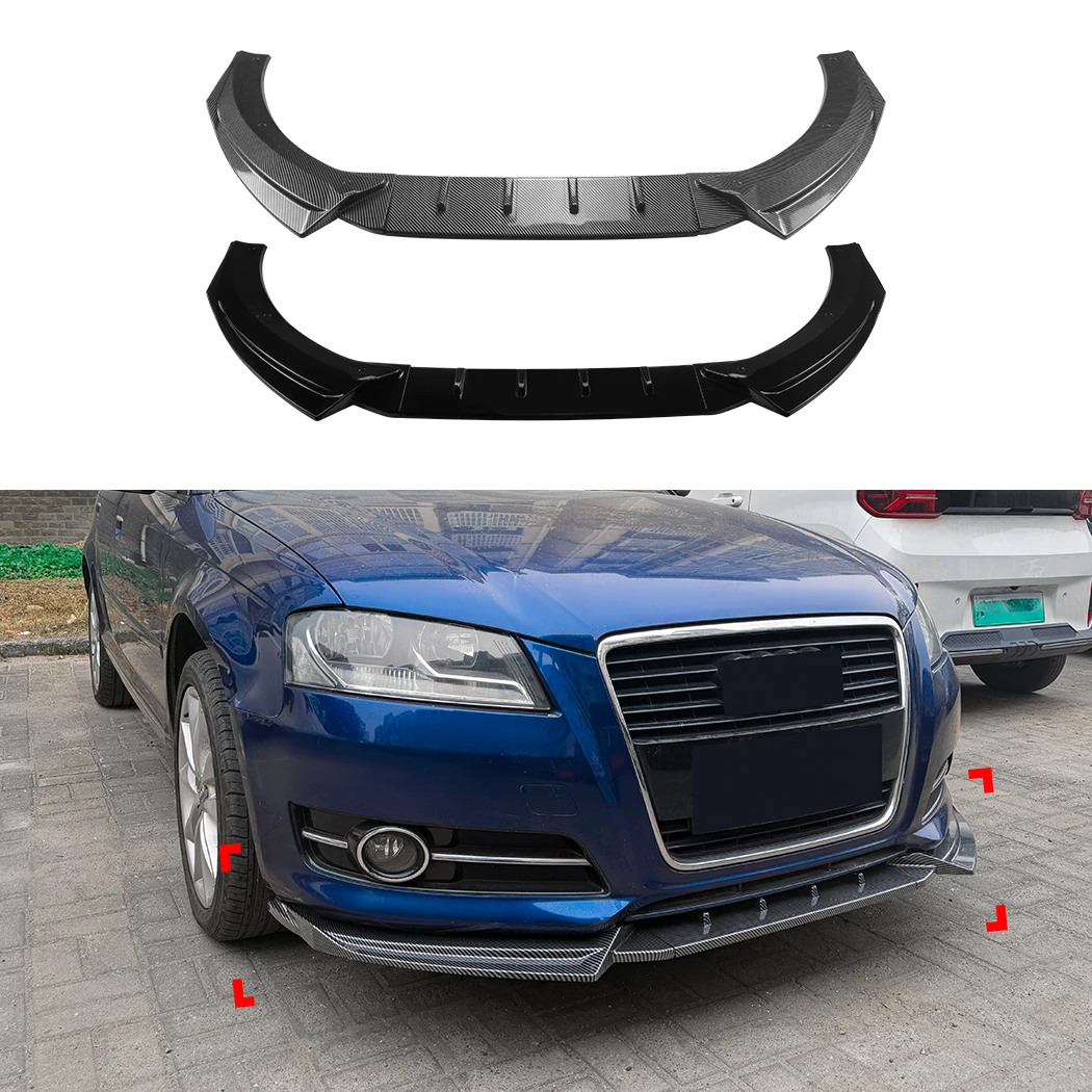 

Front Bumper Lip Spoiler For Audi A3 8P Standard Edition 2008-2012 Front Bumper Protector Lower Blade Splitter
