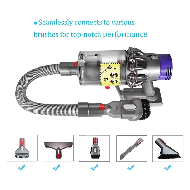 ABBK-خرطوم تمديد مرن لـ Dyson V7 V8 V10 V11 V15 ملحق ملحقات المكنسة الكهربائية اللاسلكية (37 إلى 70 بوصة)