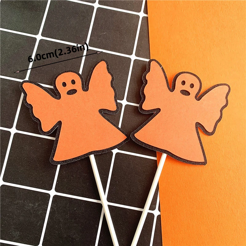 Halloween-Kuchenaufsatz, Kürbis, Junge, Mädchen, Geisterburg, Spukhäuser, Cupcake-Aufsatz für fröhliche Halloween-Partyzubehör, lustige Puppen – Detail 22