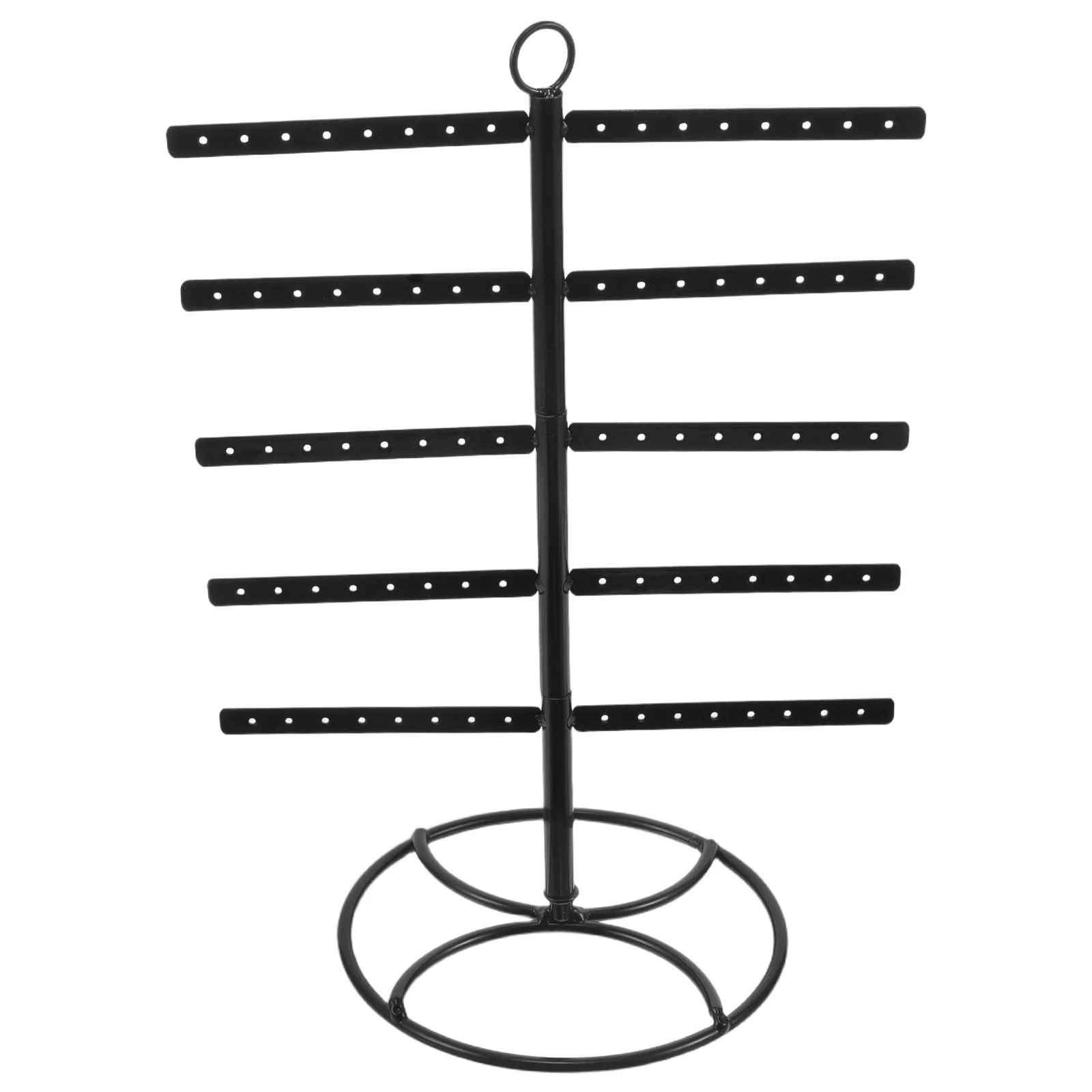 

T Shape Multi Tier Metal Earring Organizer Stand Jewelry Display Rack for Earrings Necklaces Bracelets Storage