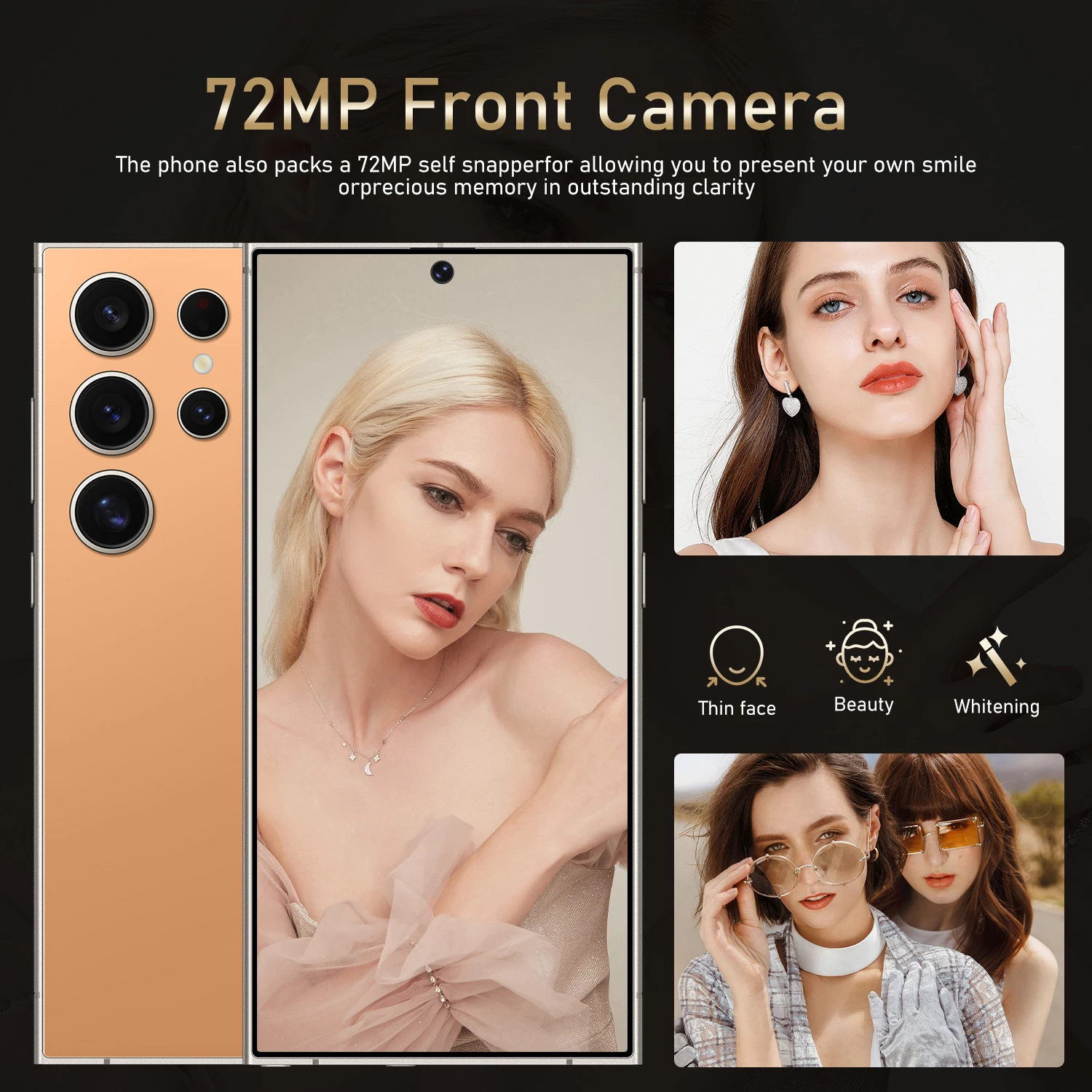 S24 Ultra Original 5G Smartphone 7.3HD CellPhones Dual SIM Android 14 Cell Phone Snapdragon 8 gen Global Version Mobile Phone